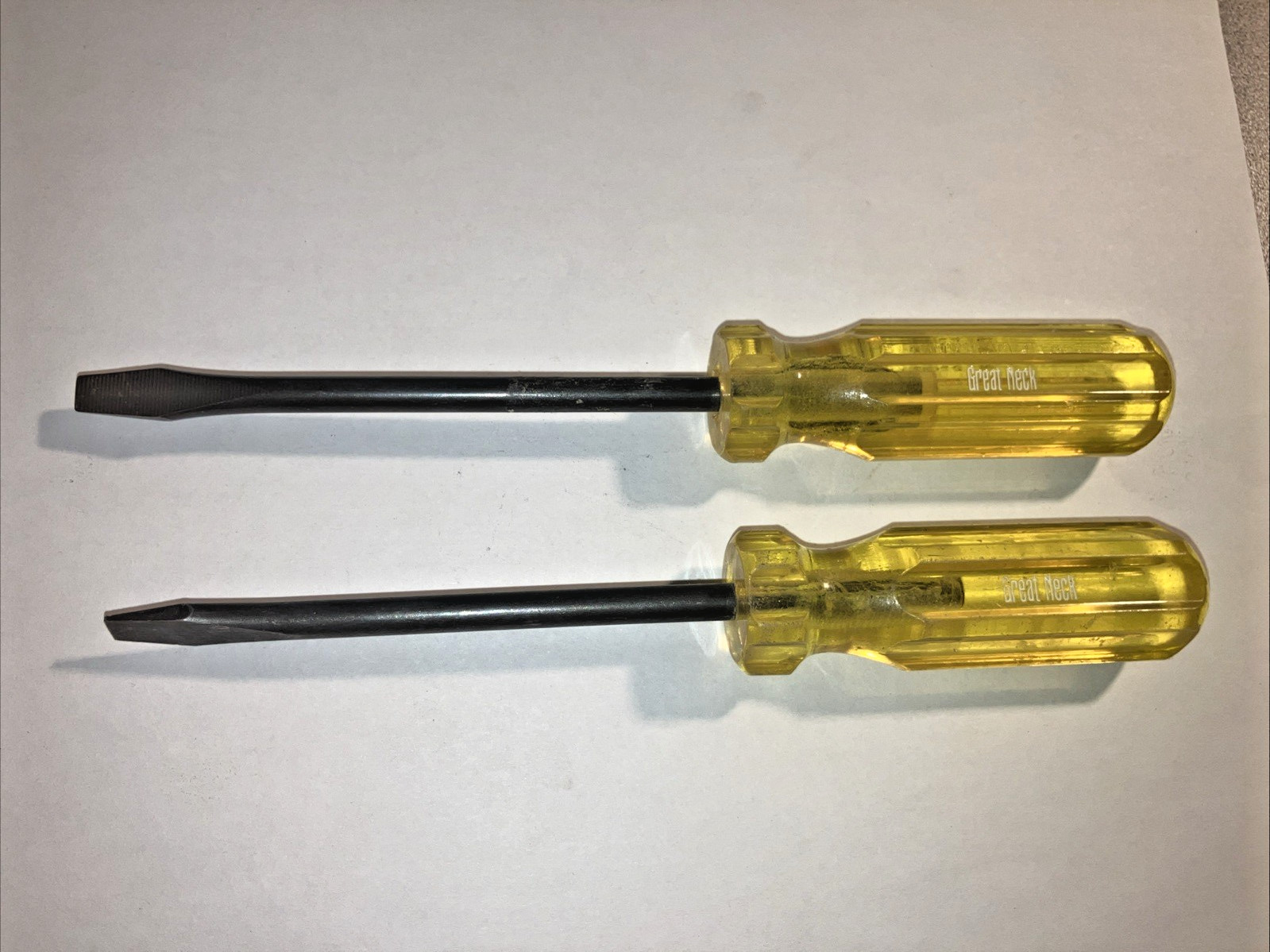 Great Neck 1/4" Slotted/Flat Screwdriver Vintage 2 Pieces