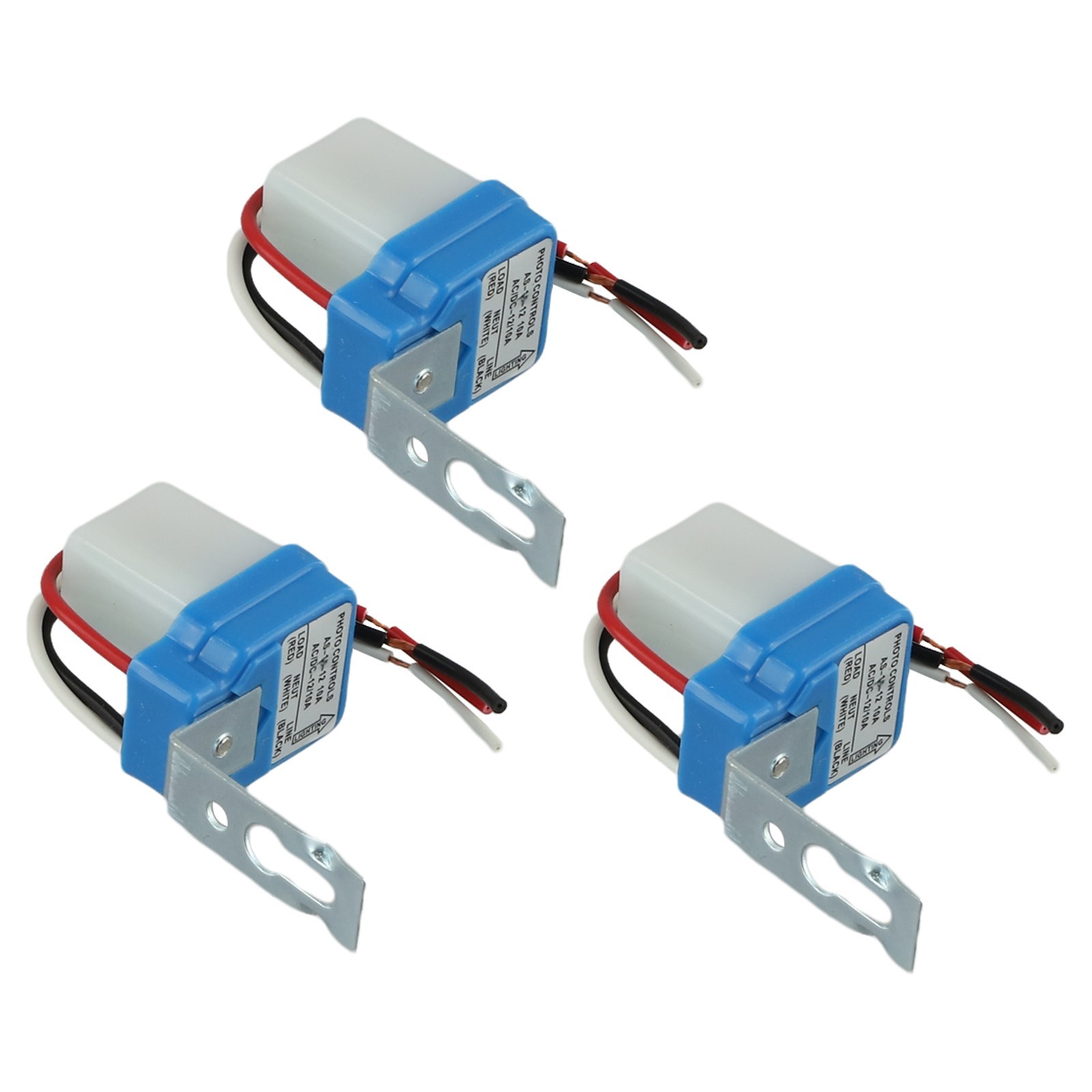 AC DC Photo Sensor Switches Three Pack with Automatic Day/Night Functionality
