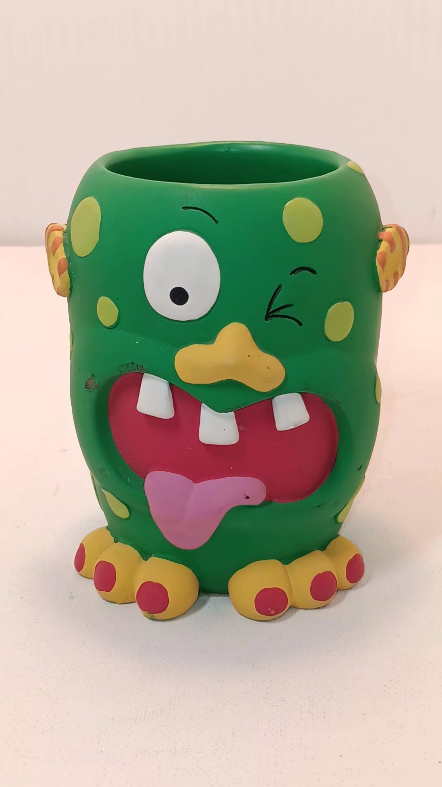 2009 Moody Monster, Alex Home, Monster Cup, Pencil Holder, Vase, Green