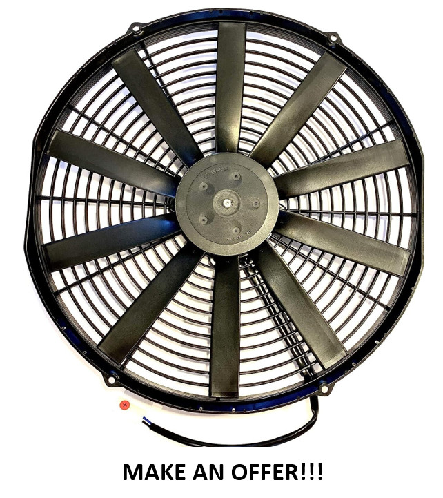 SPAL 30100401 16" 12V Pusher Fan Low Profile 1103 cfm VA18-AP10/C-41S