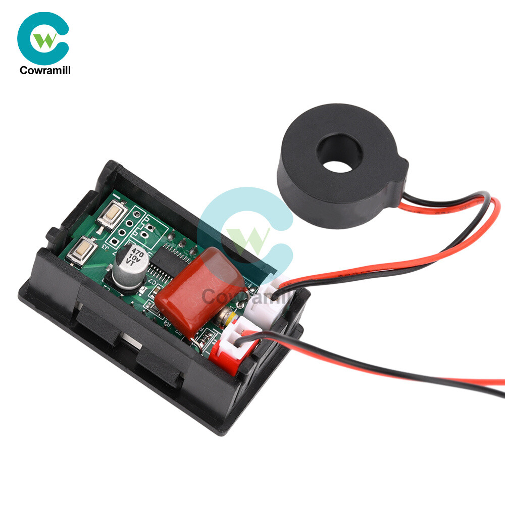 Dual Digital AC Voltage Current Power Meter Voltmeter Ammeter Red Blue 10A/30A