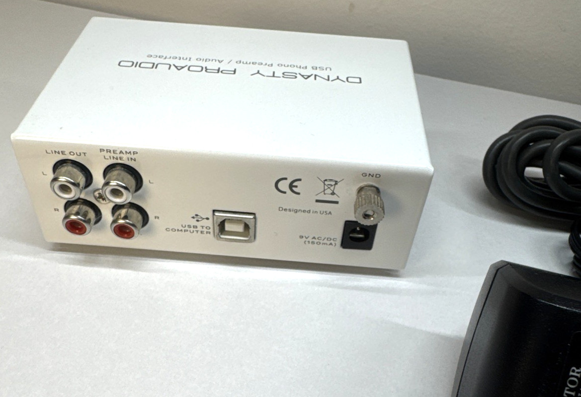 Dynasty ProAudio USB Phono Preamp/Audio Interface A/D RIAA Moving Magnet UA2D