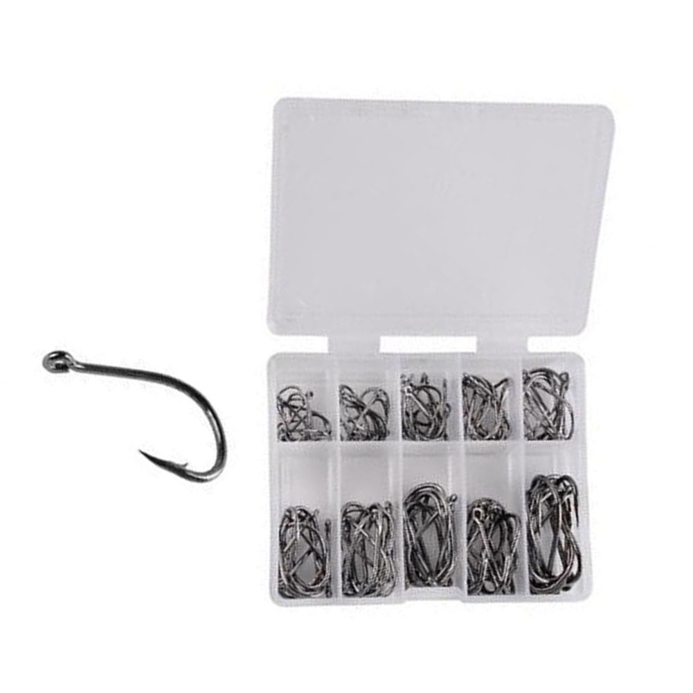 Versatile 500100pcs Fishhook Set for All Types of Fishing High Carbon Steel