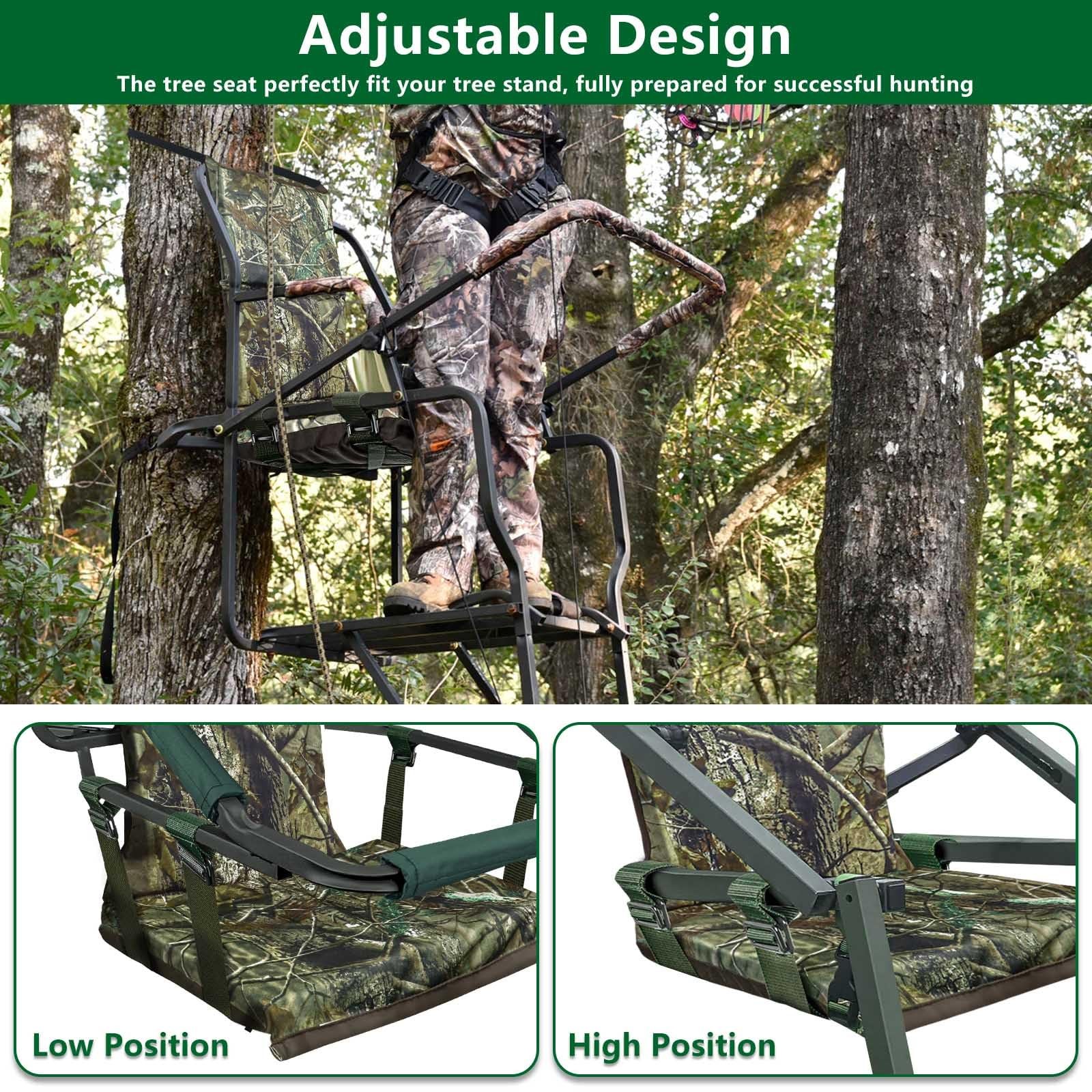 Adjustable Hunting Tree Stand Seat Replacement for Climber Deer Stands