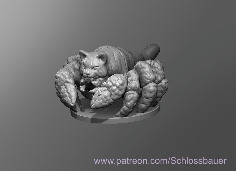Dungeons and Dragons - HD Resin Print - Find Familiar - Cat Crab