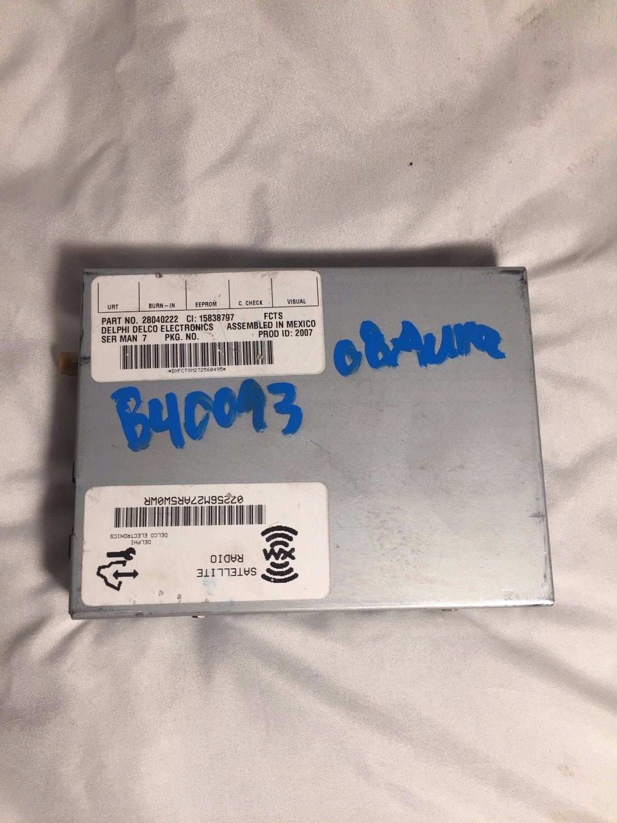 08 Saturn Aura XM Satellite Receiver OEM