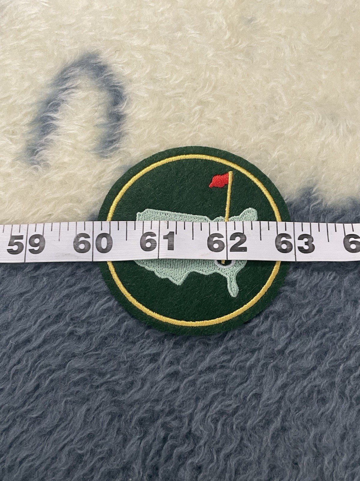The Masters Golf Patch 3 Inch Round Iron On Embroidered Green Augusta