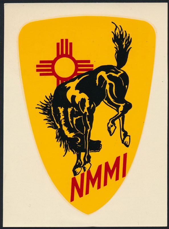 New Mexico Military Institute Original 1940's Water Decal College Broncos NMMI