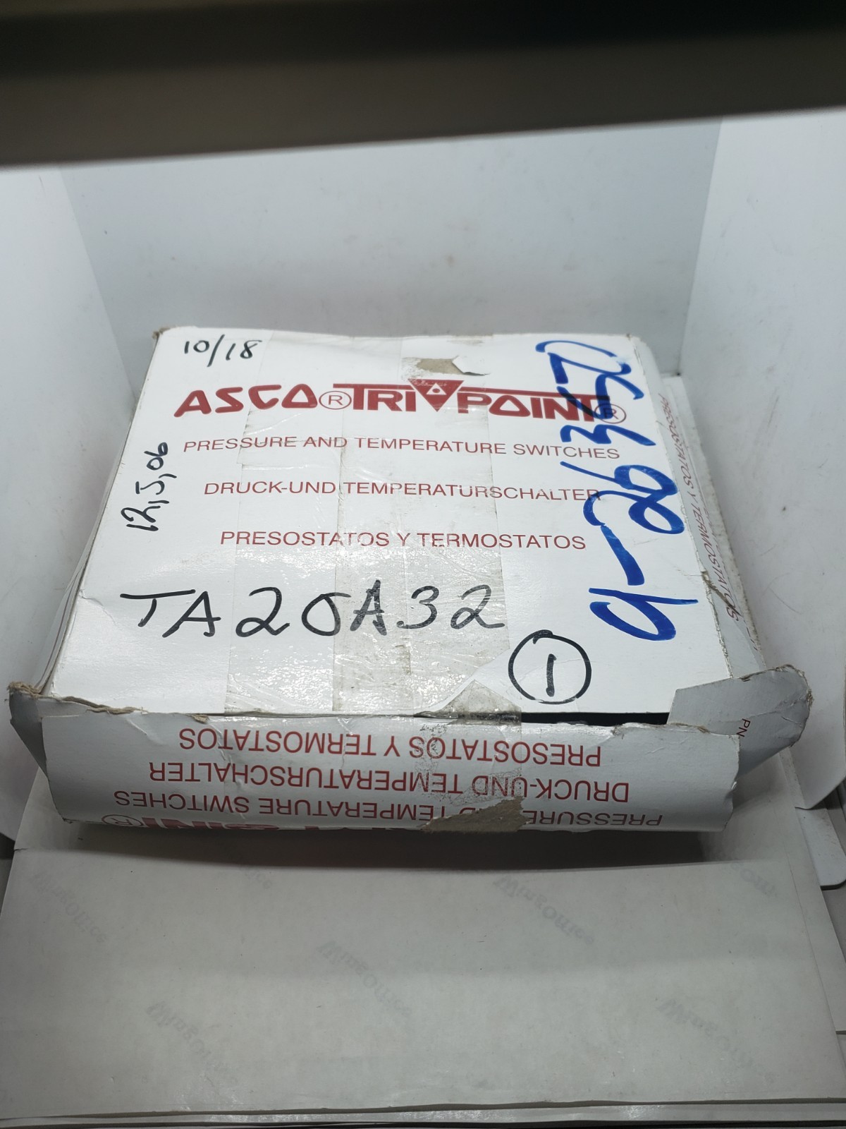 ASCO TA20A32 PRESSURE SWITCH TRANDUCER UNIT, NIB