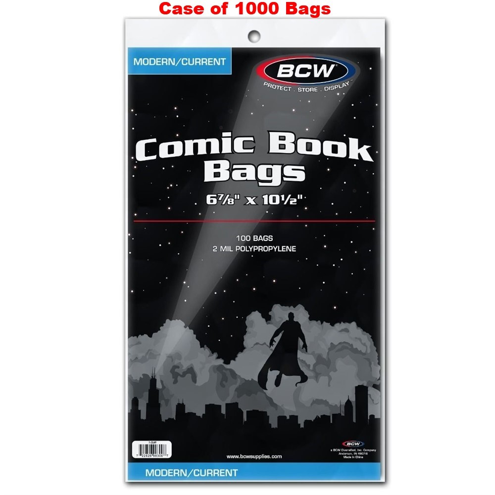 Case of 1000 BCW Current / Modern Comic Book Archival Poly Bags - 6 7/8 X 10 1/2