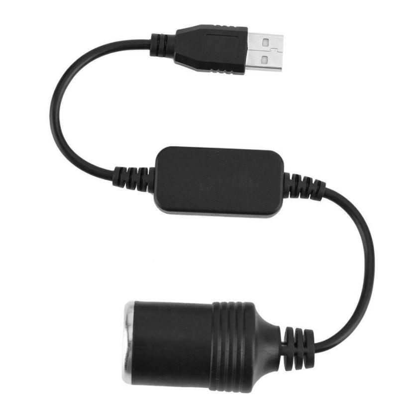 USB Port 12V Car Voltage Conversion Line Socket Power Adapter Charger Cable Line