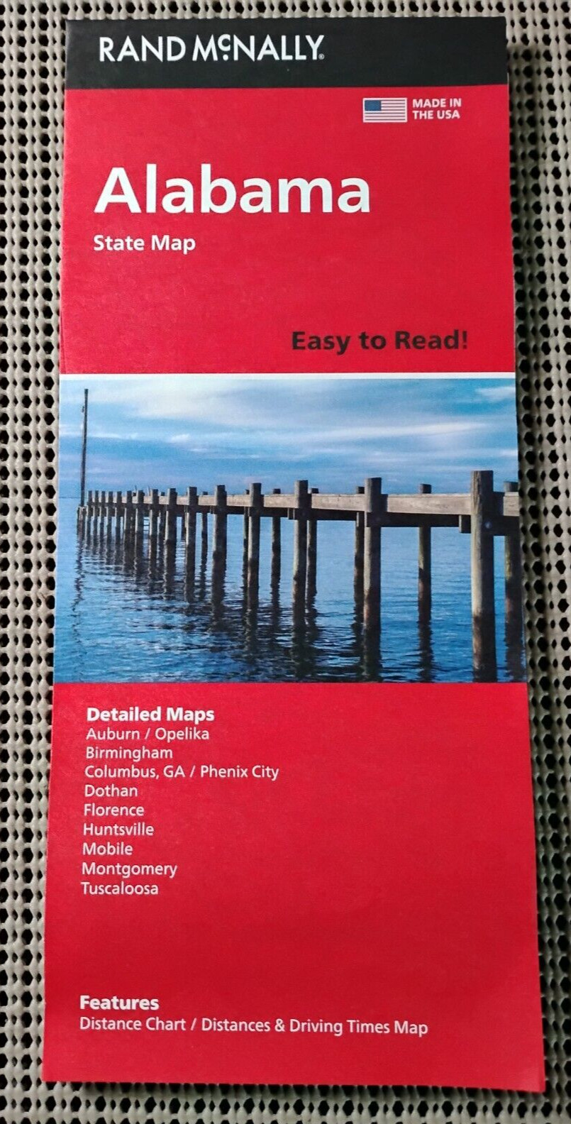 Alabama State Map Easy To Read by Rand McNally