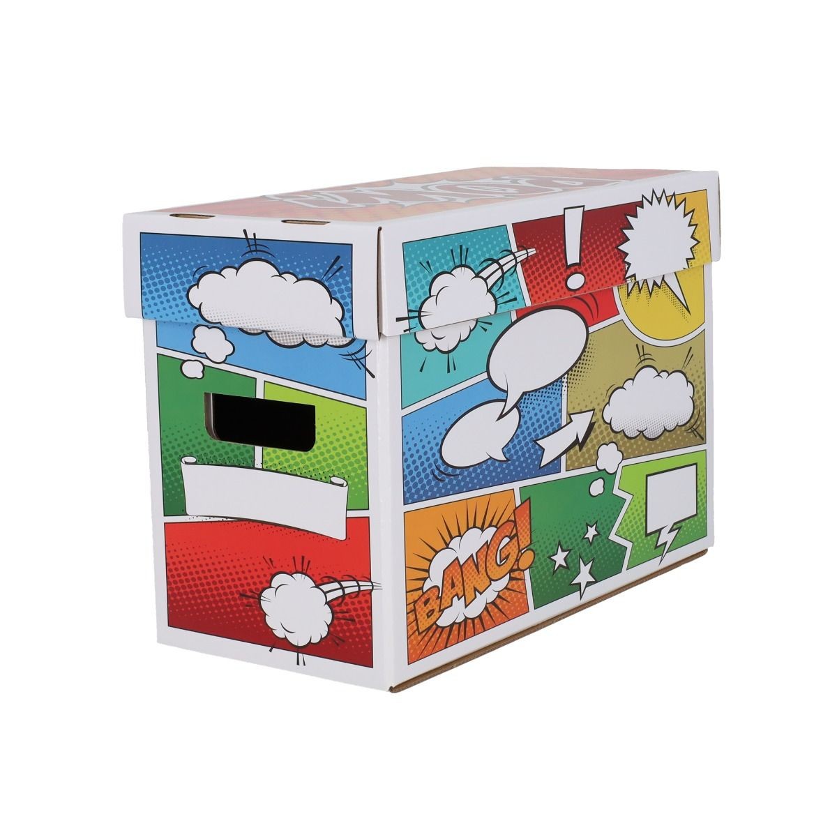 4 BCW Short Comic Storage Boxes with Pow Art