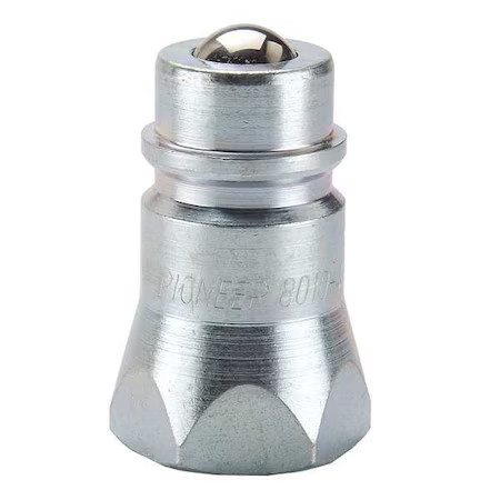 Pioneer 8010-15 Hydraulic Quick Connect Hose Coupling, Steel Body, Ball Lock,