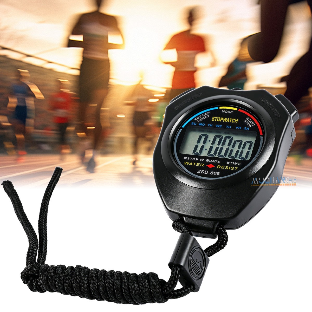 2x Professional Electronic LCD Timer Digital Sport Stopwatch Counter Timer US