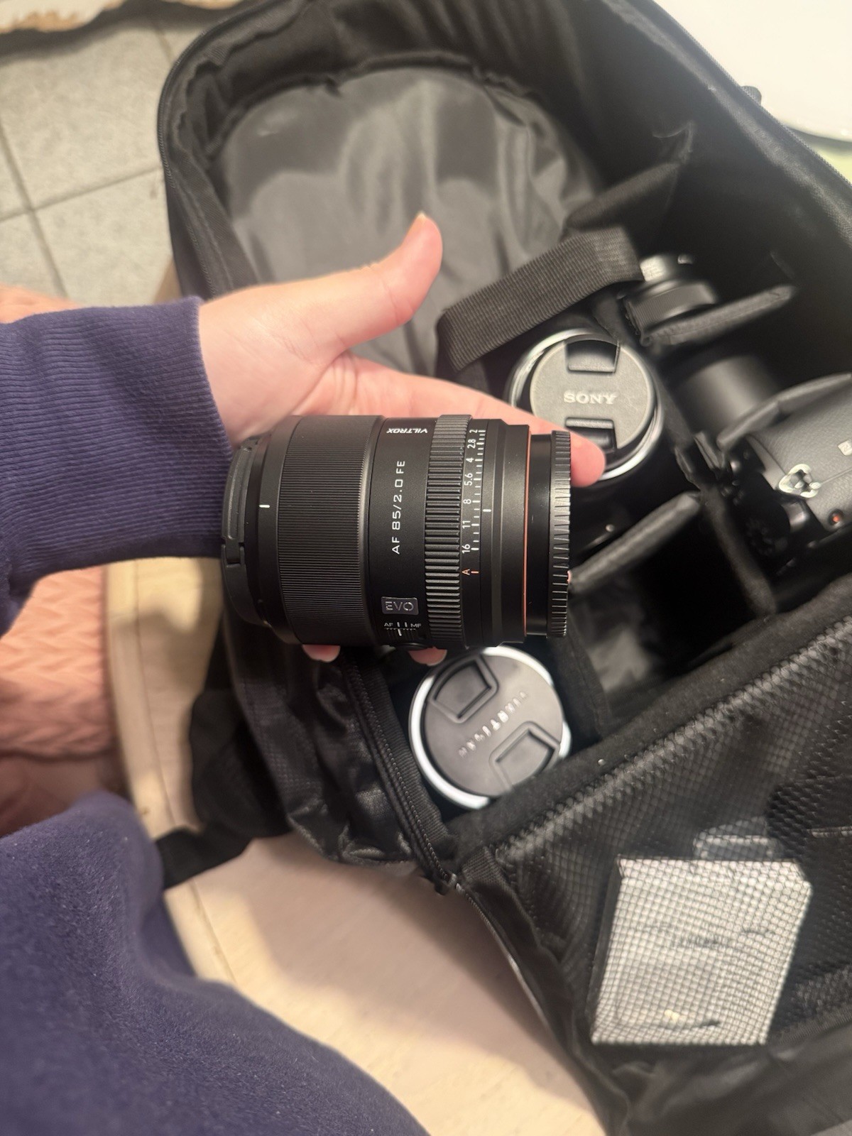 Sony Alpha 6400 Camera Bundle with Lenses and Accessory Bag, Black