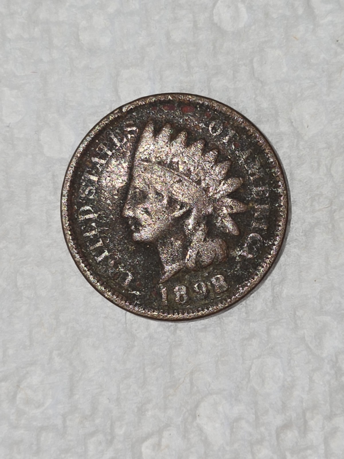 1898 P Indian Head Penny Cent Ungraded Circulated Uncertified