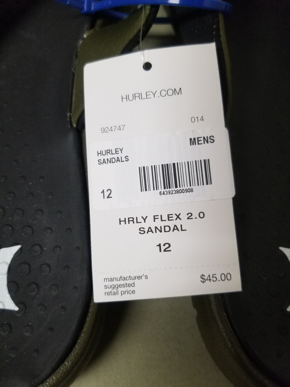 New Hurley Mens Flex 2.0 Sandals Flip Flops.