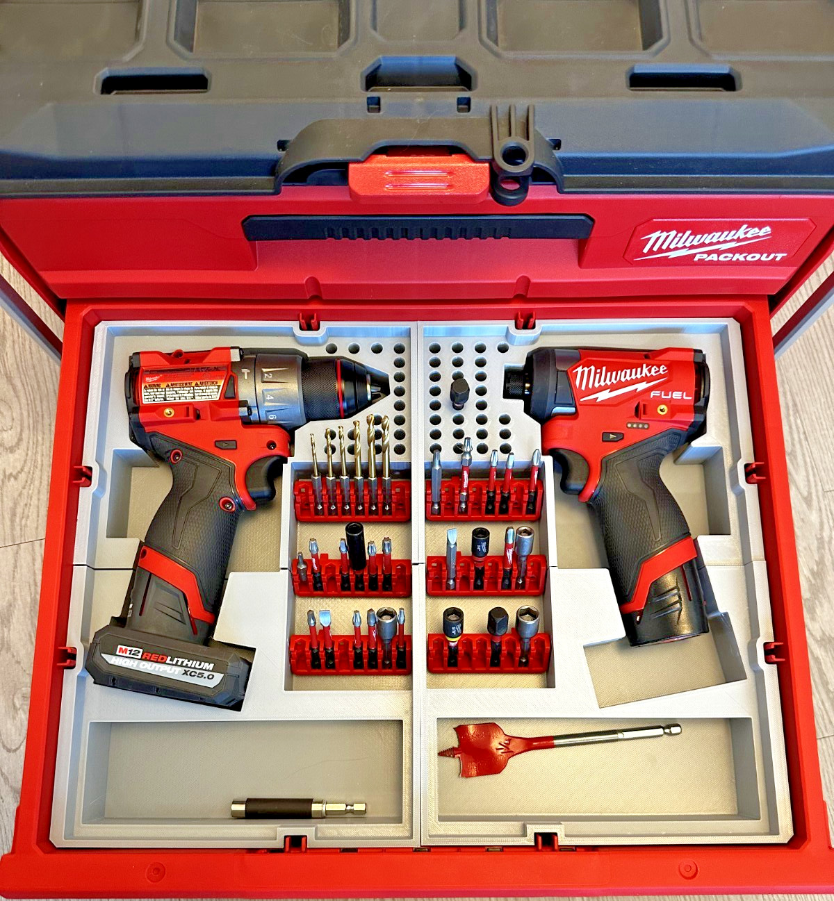 Milwaukee M12 Drill & Driver 3 Drawer Packout Inserts