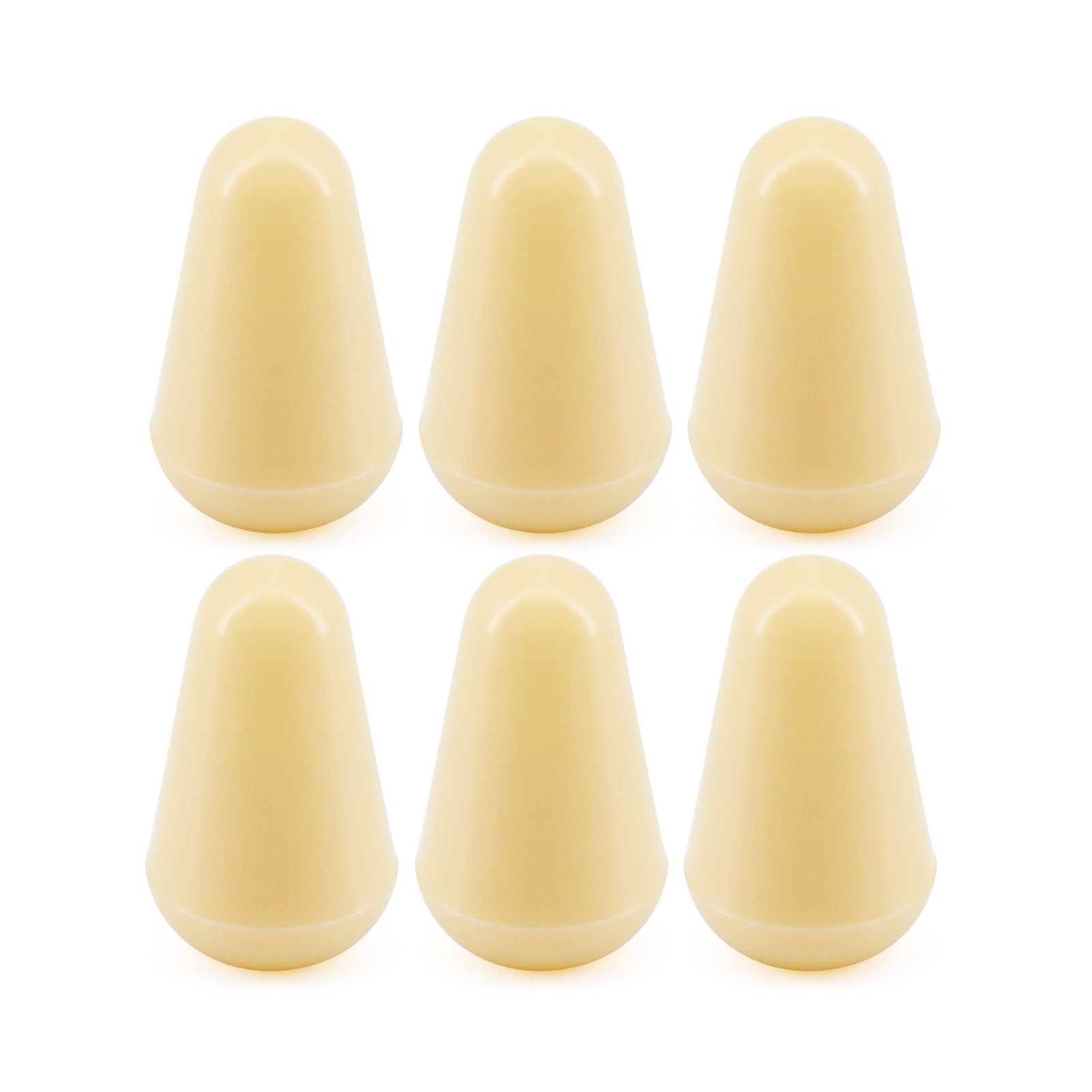 New 6pcs Cream ST Guitar Switch Tip Caps Knobs Plastic 3.5mm for 5 Way Switch