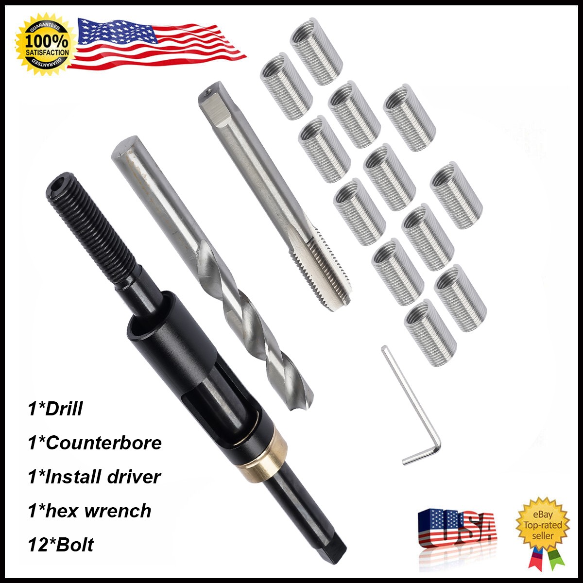 35119S M11X1.5 Head Bolt Thread Repair Kit for Honda Toyota Hyundai Kia Isuzu