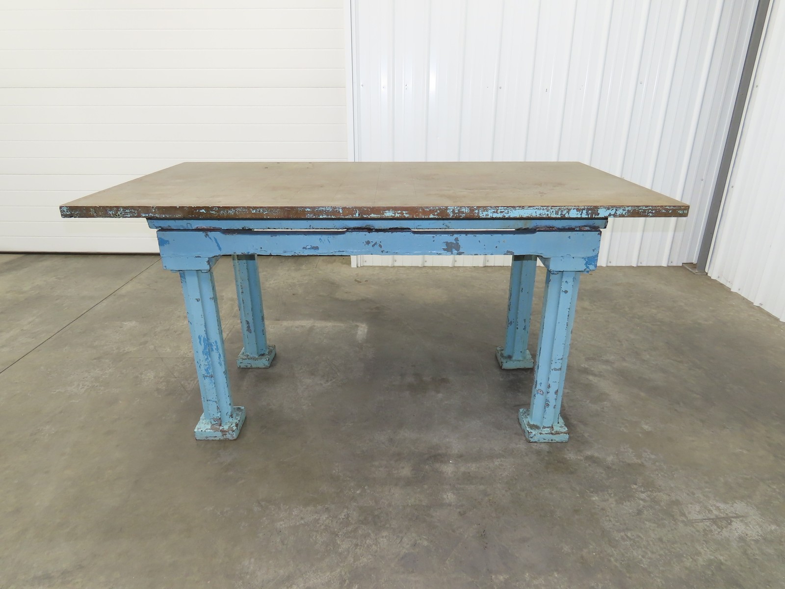 Vintage Precision Steel Welding Layout Table 71.5x36" Cast Iron 1-3/8" Thick Top