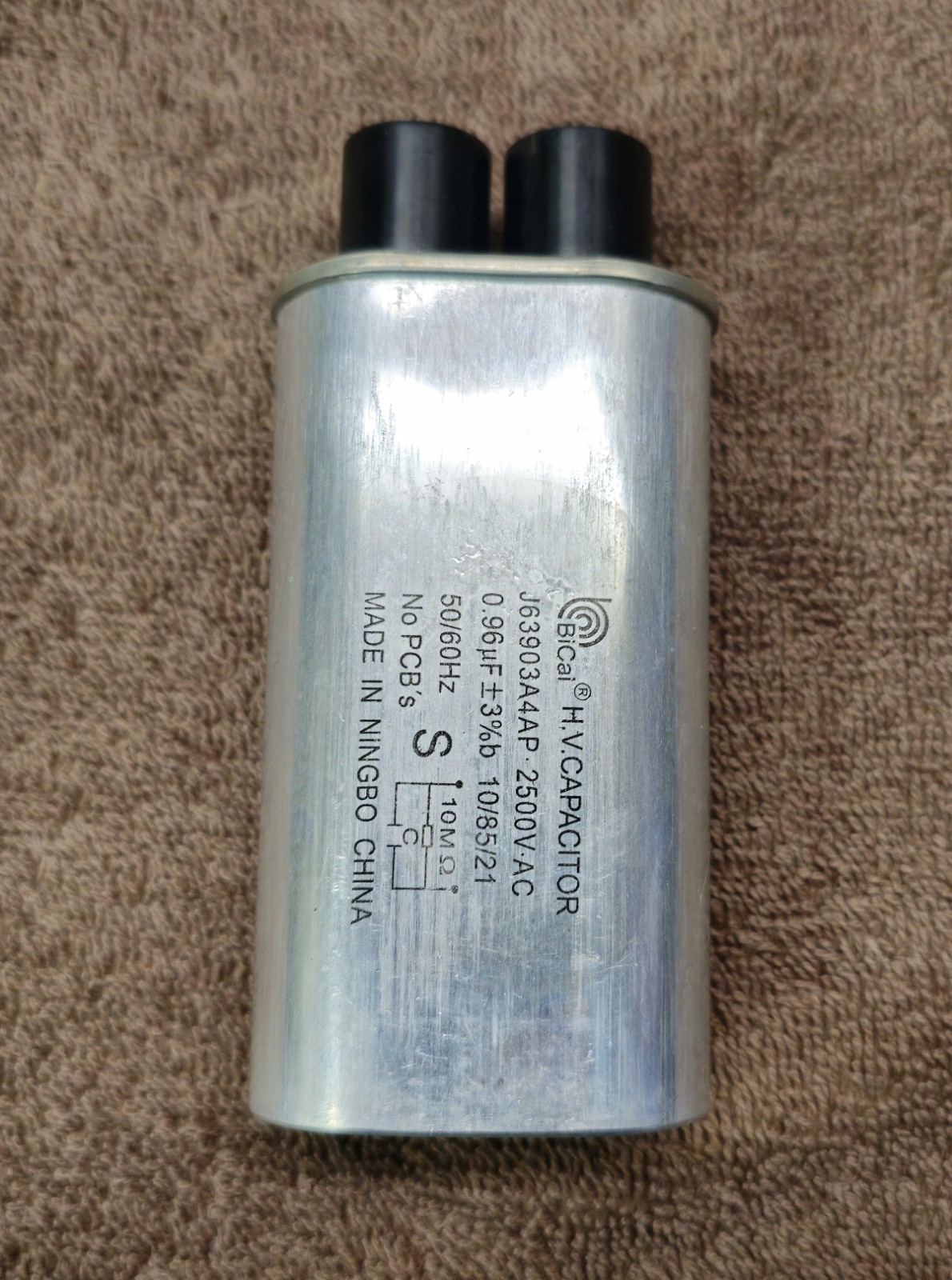 A63903A41AP NEW GENUINE OEM Panasonic H.V. Capacitor - 2500  V.A.C.   0.96 UF.