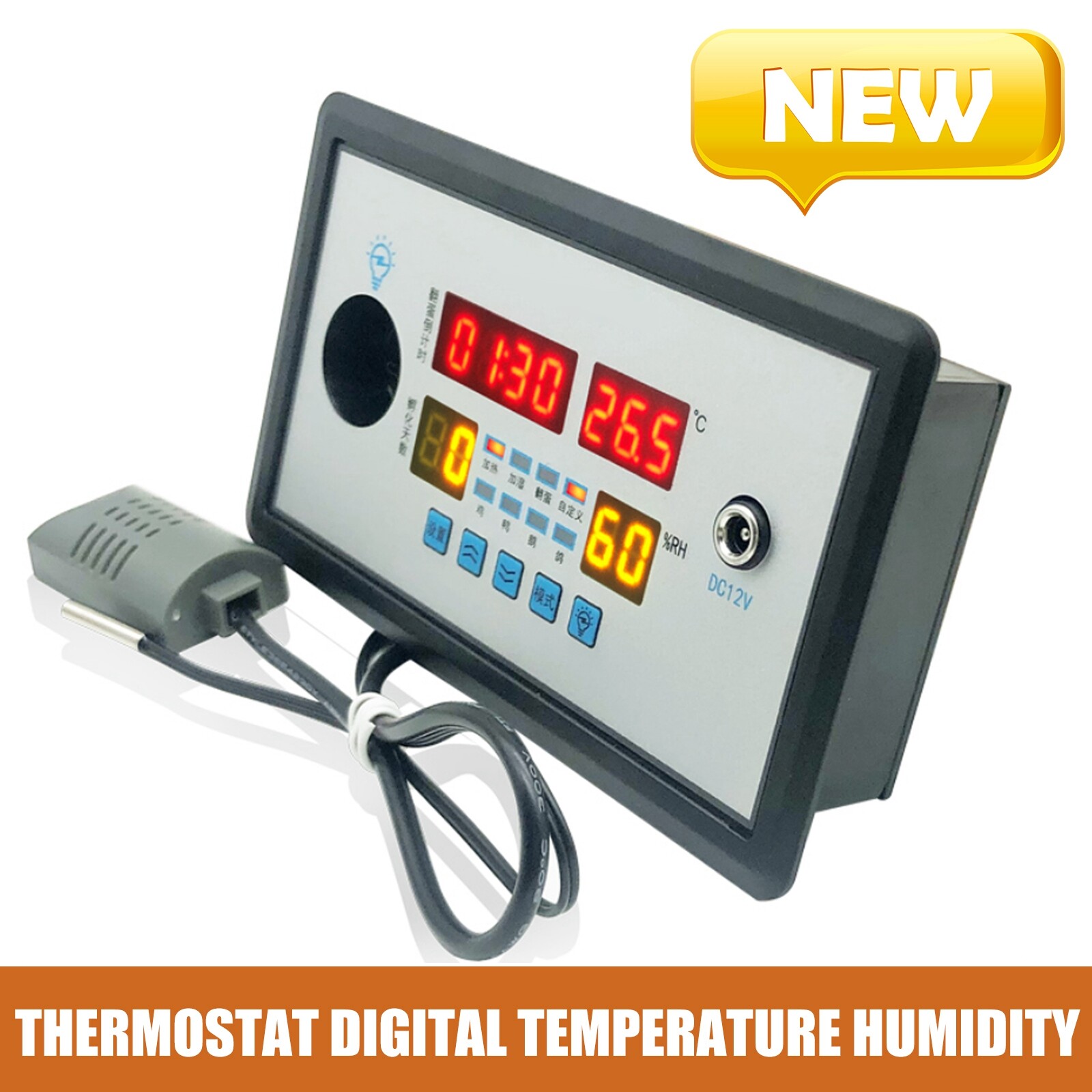 Thermostat Digital Temperature Humidity Automatic Egg Turning Control Incubator