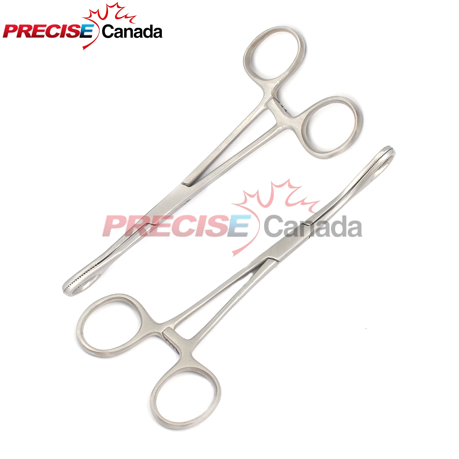 2 Pcs Sponge Forceps 6" Straight & Curved Body Piercing Kits Supplies Instrument