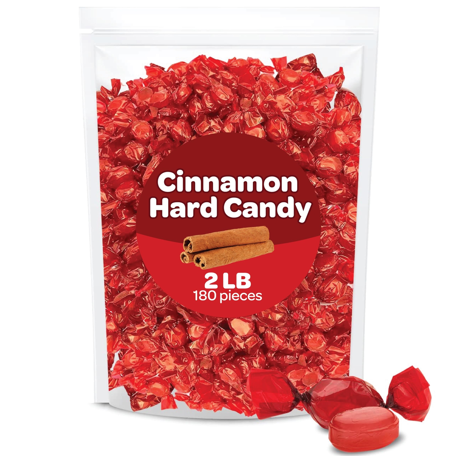 Cinnamon Hard Candy, Bulk Pack 2 Pounds, Individually Wrapped Old-Fashioned S...