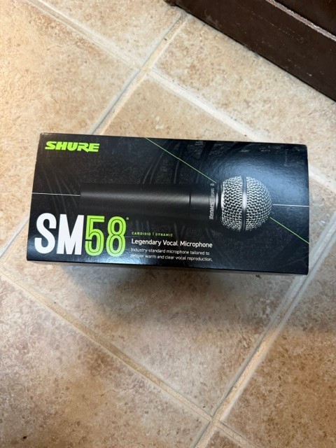 Shure SM58 Dynamic Handheld Vocal Microphone New in Box