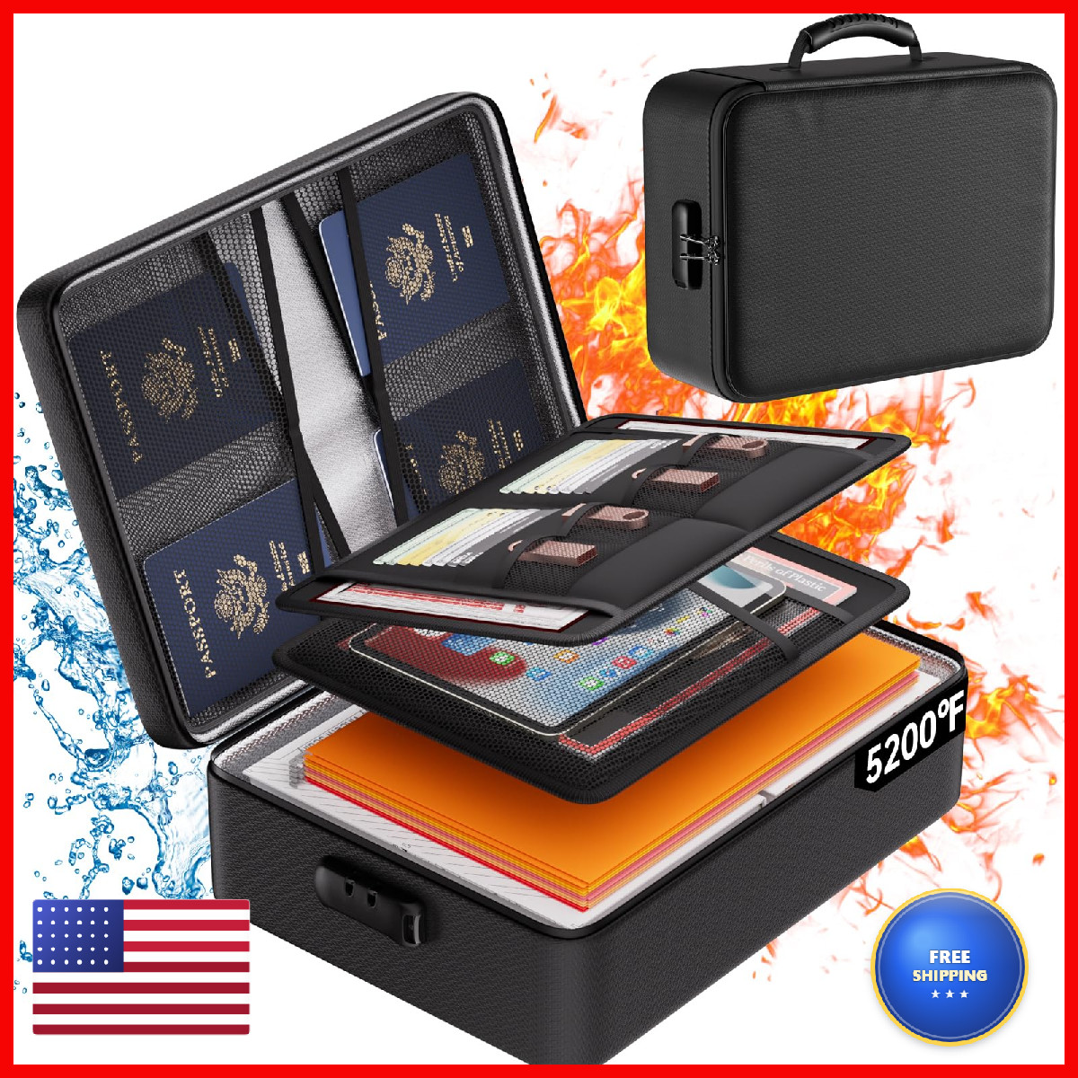 Docsafe 5200F Document Organizer Lockupgraded Heat Insulated