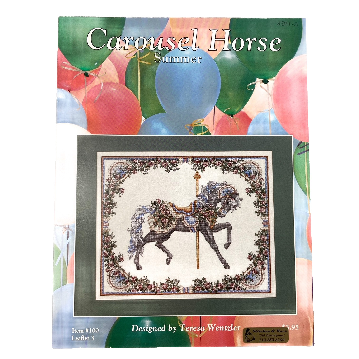 Carousel Horse Cross Stitch Booklet Just Cross Stitch Summer by Teresa Wentzler