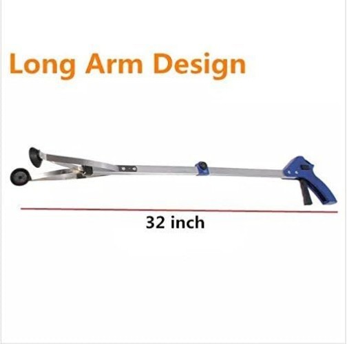 New Version] 2 Pack Foldable Reacher Grabber Tool, Long 32" Foldable Extender...