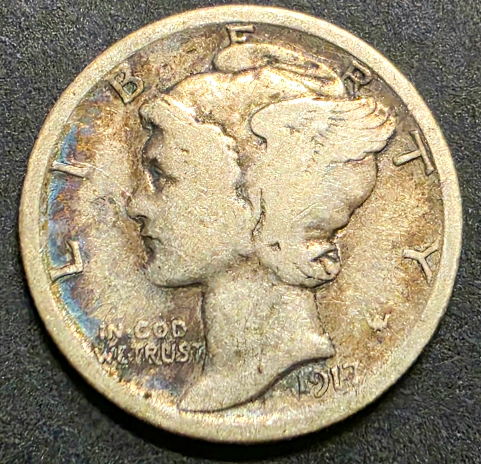 1917-S Mercury (Winged Liberty Head) Dime 10C Silver 0.9 San Francisco Business