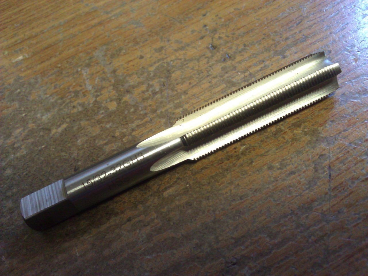 15/32"-32 GH3 HIGH SPEED STEEL 4 FLUTE PLUG TAP