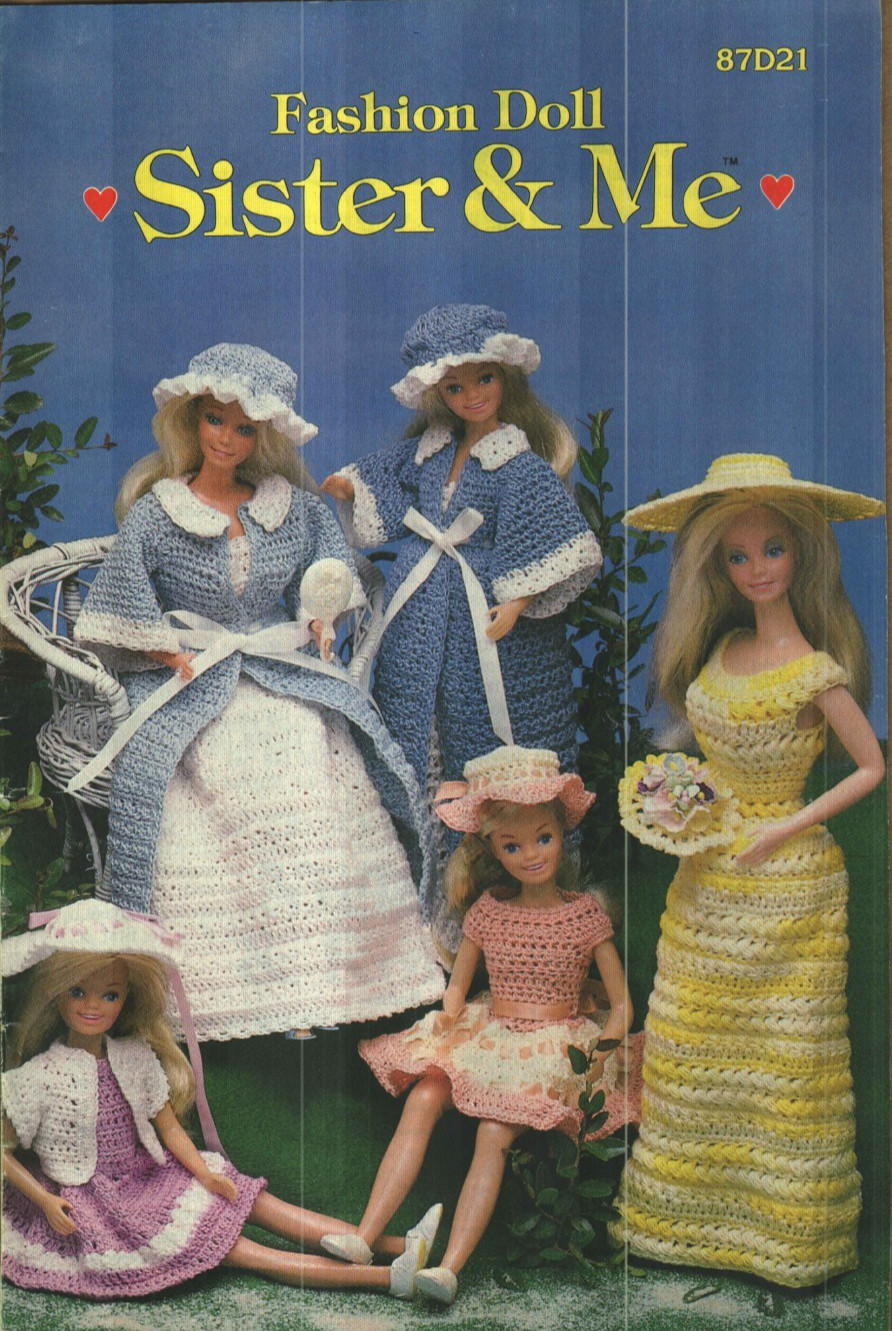 NEW FASHION DOLL SISTER & ME ANNIE'S DIGEST SIZE CROCHET PATTERN BOOK HTF