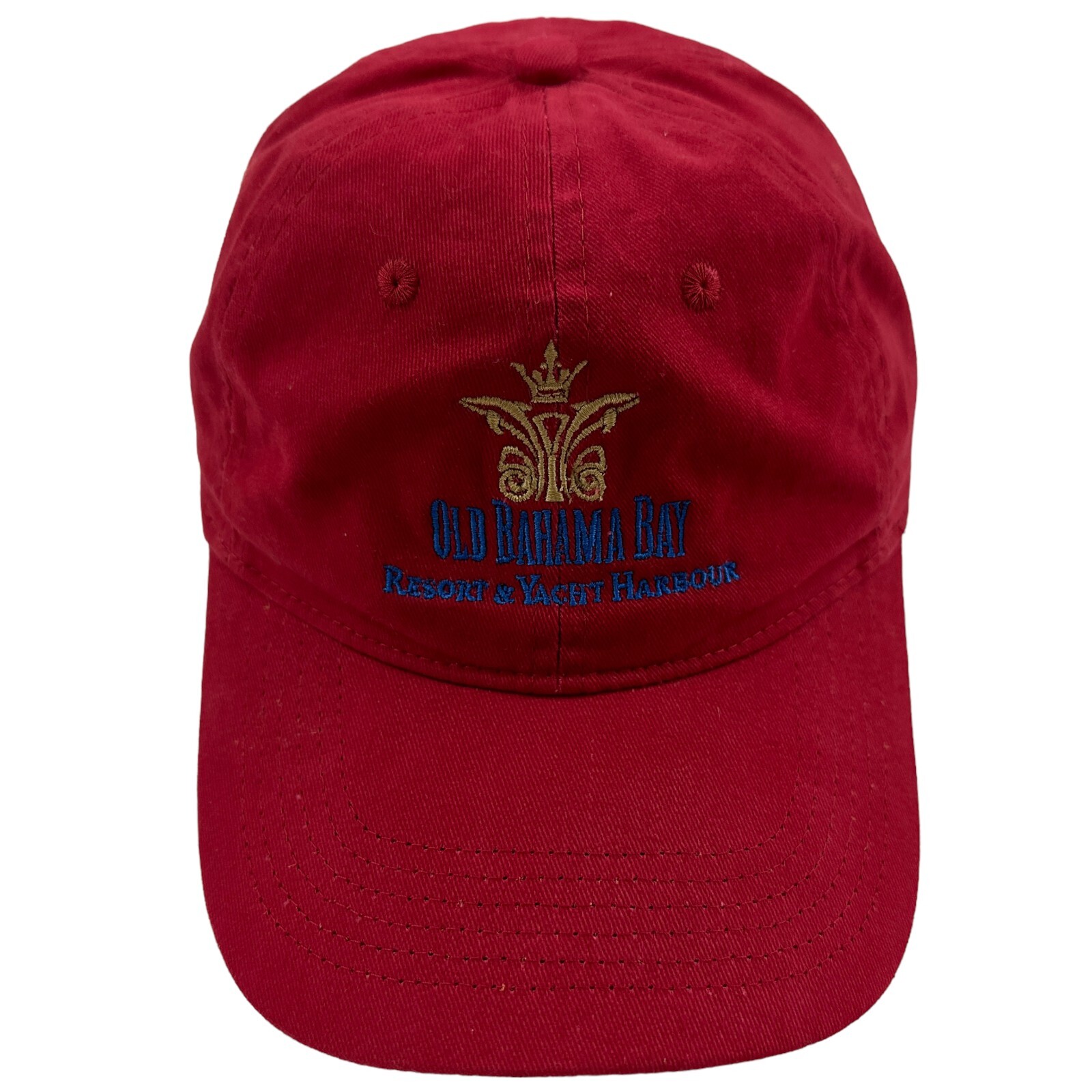 Port & Company Adult Hat Old Bahama Bay Resort Yacht Harbour Red Cotton Boating