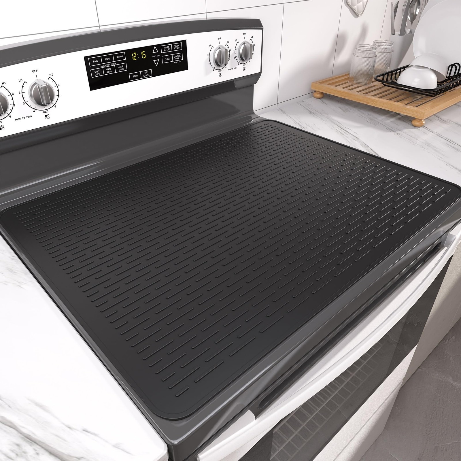 Stove Top Cover for Electric Stove- Range Covers 28"x20", Black