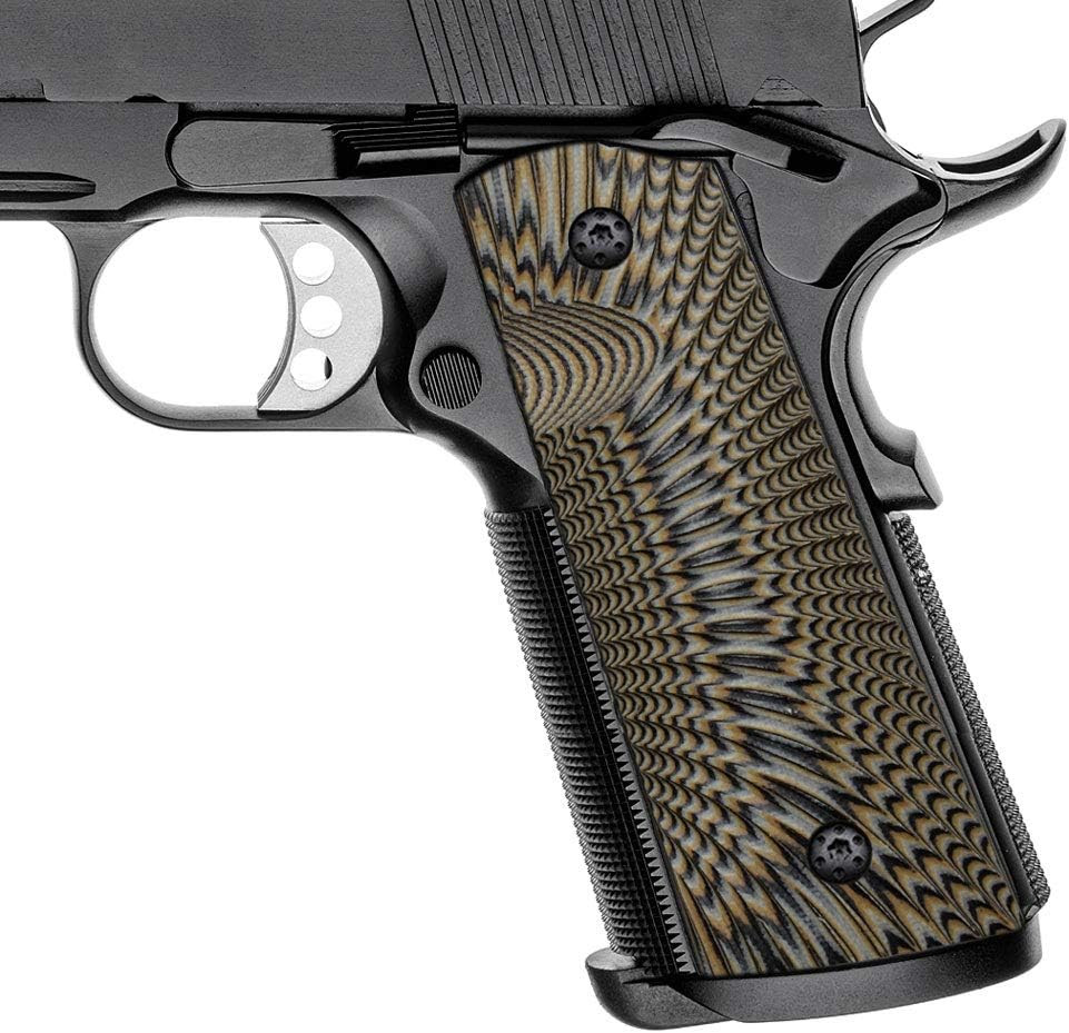 1911 G10 Grips, Gun Grips Screws Included, Magwell Cut, Full Size (Government/Co