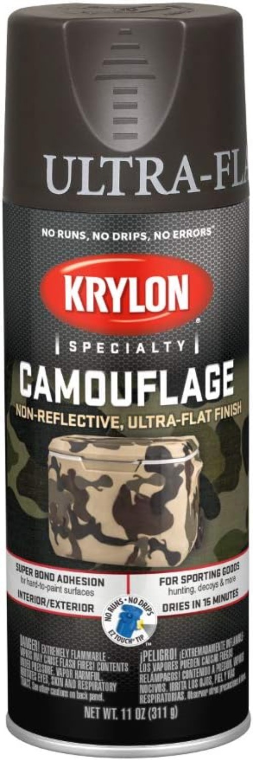 Camouflage Paint, Ultra Flat, Brown, 11 oz