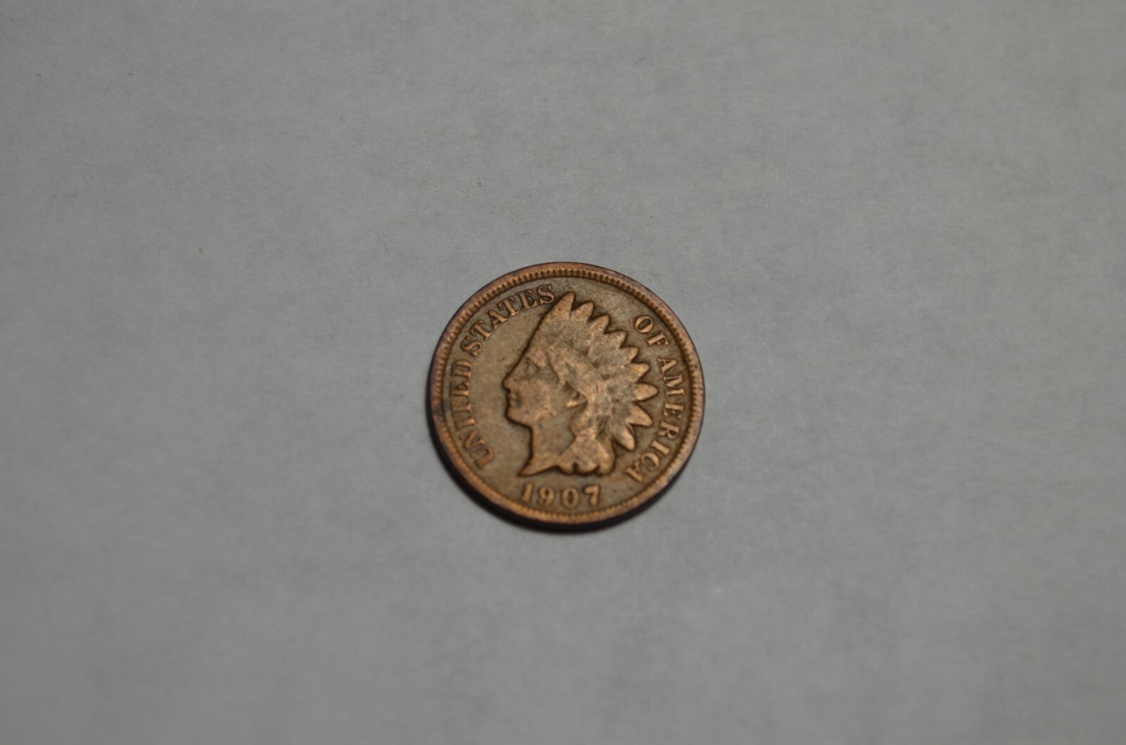 1907 INDIAN HEAD CENT GOOD CONDITION+ SOLID NICE OLD COIN FREE SHIPPING #14