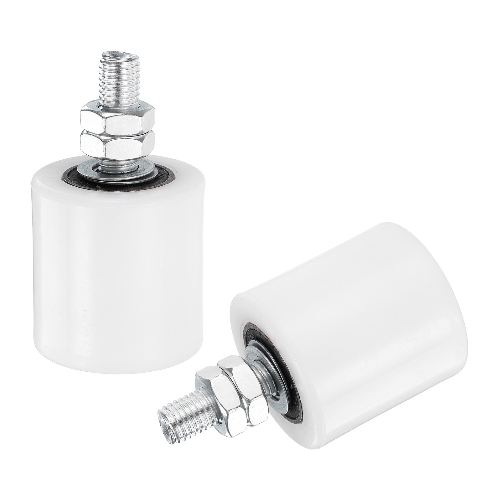 2Pcs Slide Gate Guide Roller 2" Nylon Sliding Gate Support Assembly White