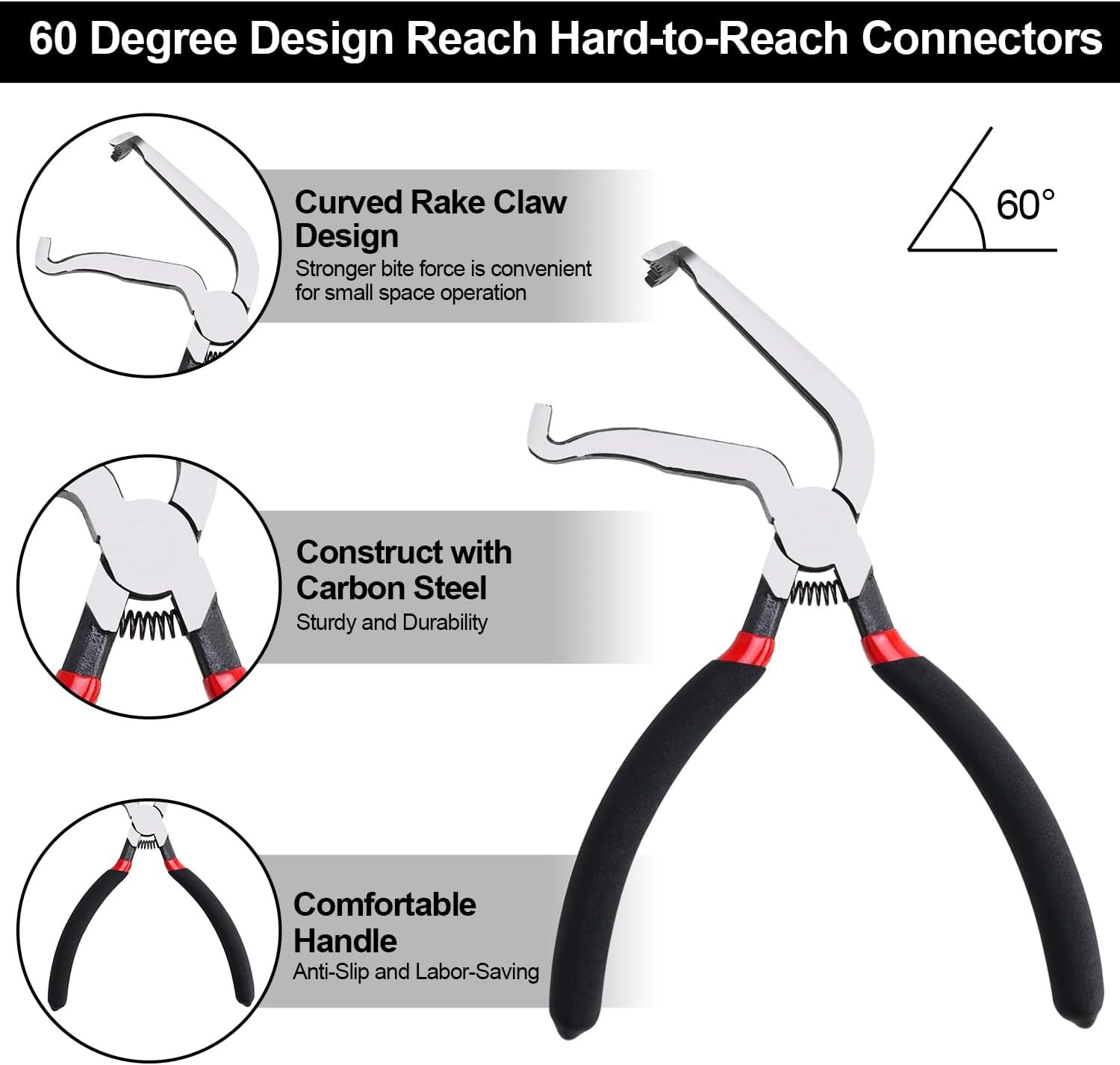 4Pcs Electrical Disconnect Pliers 60 Degree Electrical Connector Separator Tools