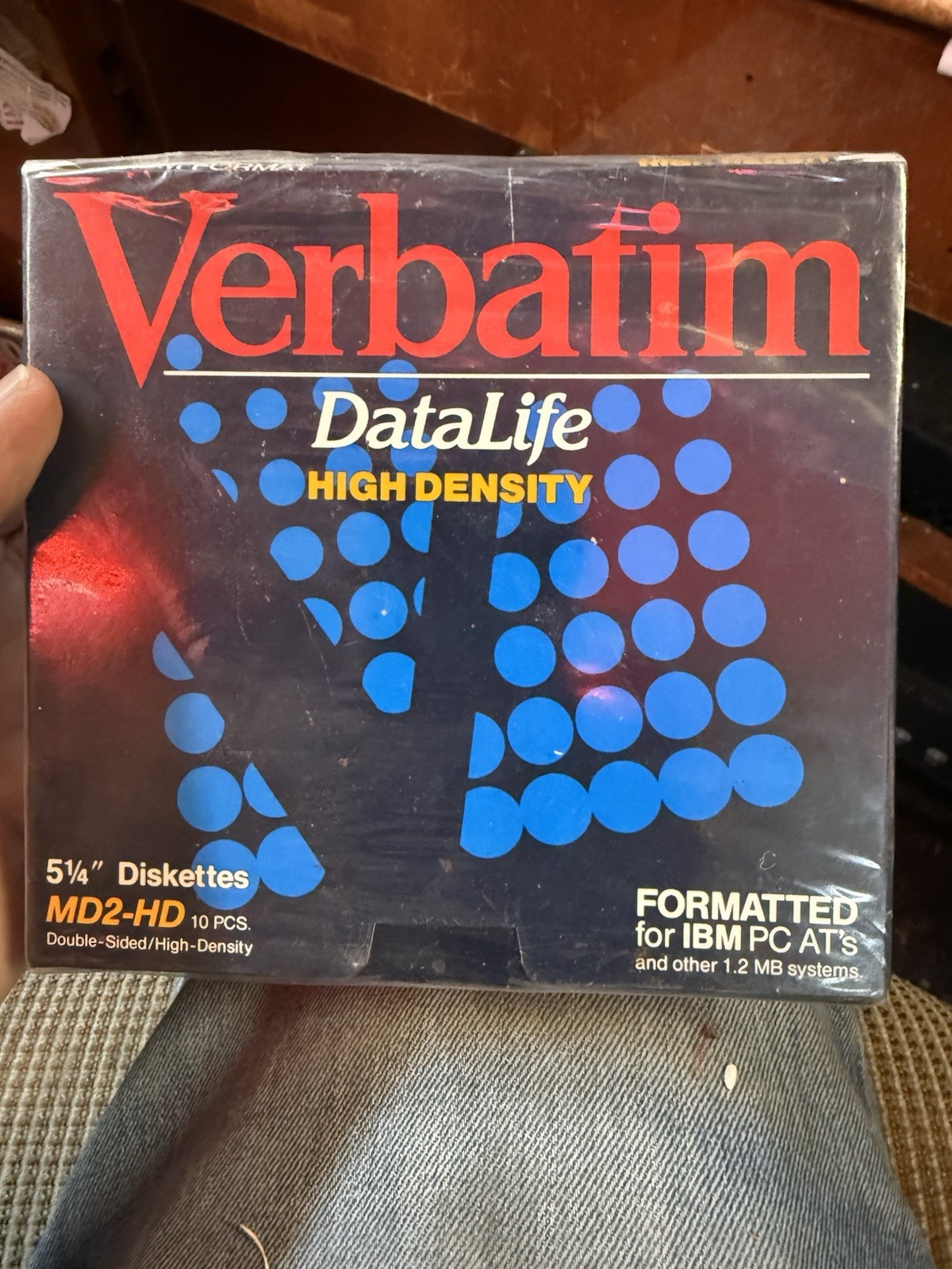Vintage 1990 Sealed Verbatim Datalife High Density 5 1/4" Diskettes Md2-hd New
