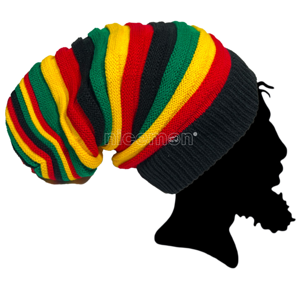 Rasta Tam Hat Extra Large Dreadlocks Crown Slouchy Reggae Jamaica Cap Loc XL XXL