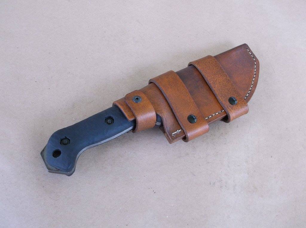 KA BAR BECKER BK-2 CUSTOM LEATHER SHEATH (SHEATH ONLY) !READ DESCRIPTION!
