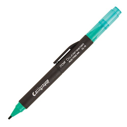Itoya Calligraphy Doubleheader Marker 1.5mm-3.0mm Green Writing School Office