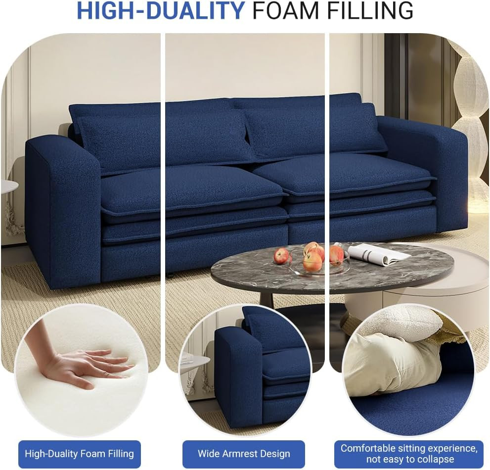 3 in 1 Convertible Pull Out Sleeper Sofa Couch Bed King Size,93" Oversized Recli