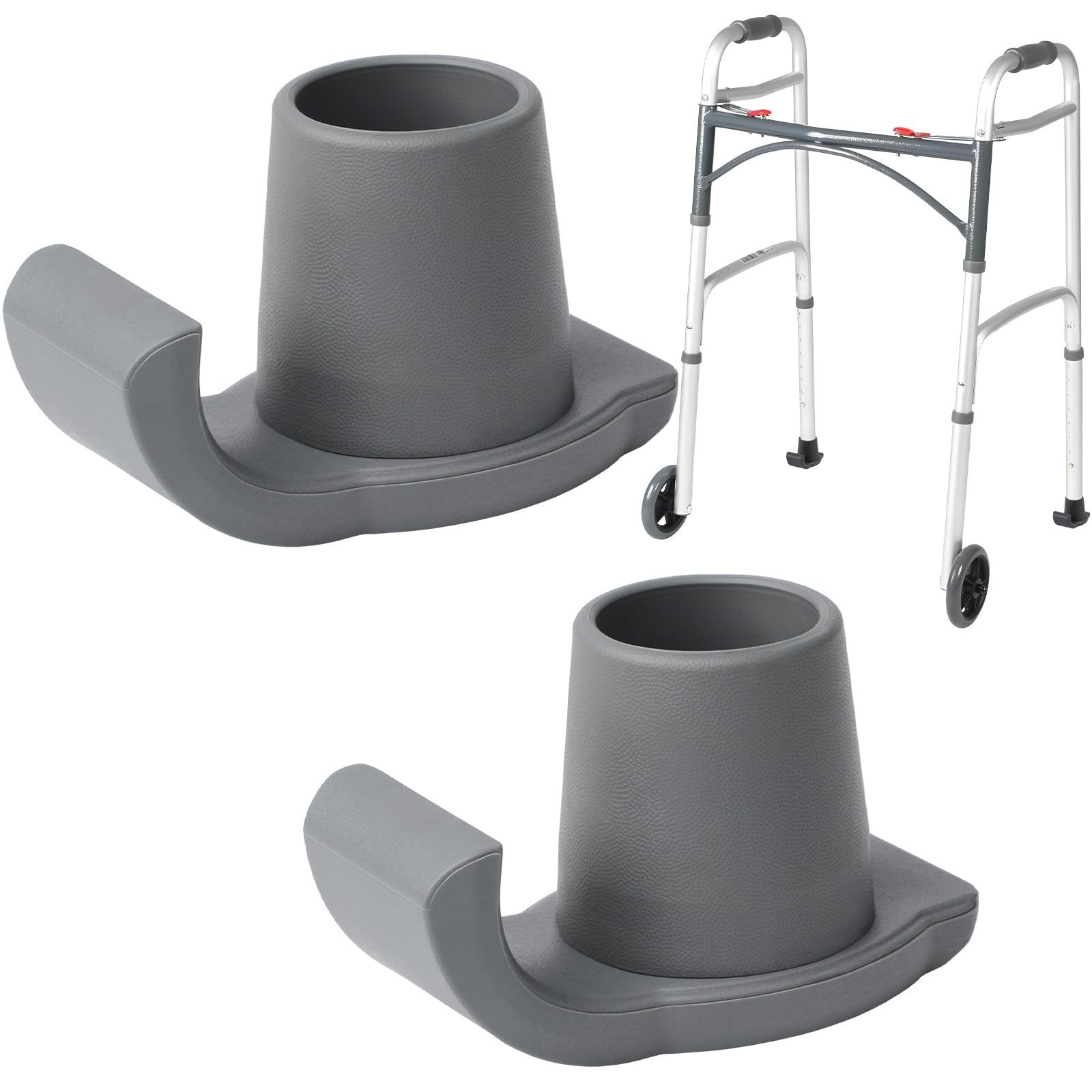 2 Pack Walker Ski Glides for Folding Walkers, Smooth Gliding Replacement Feet